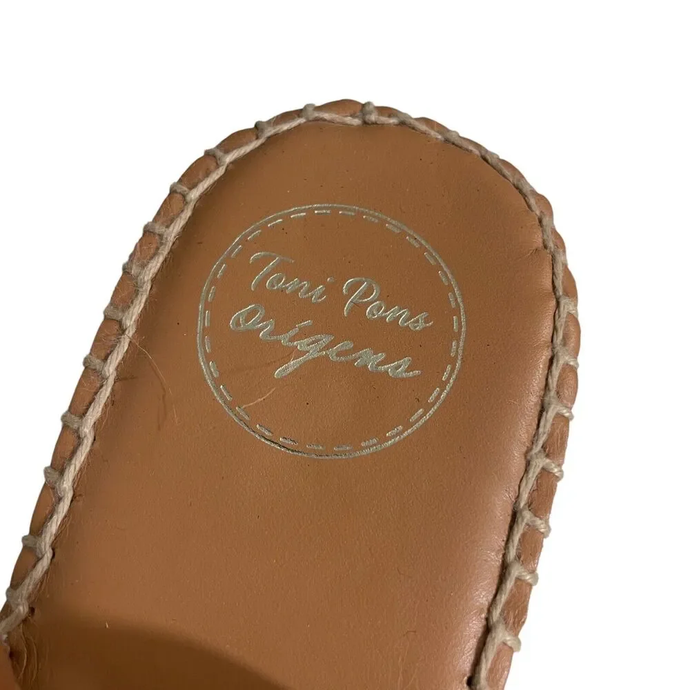 Toni Pons Original 42 (11) White Bernia-p Espadrille Wedge Leather‎ Sandal